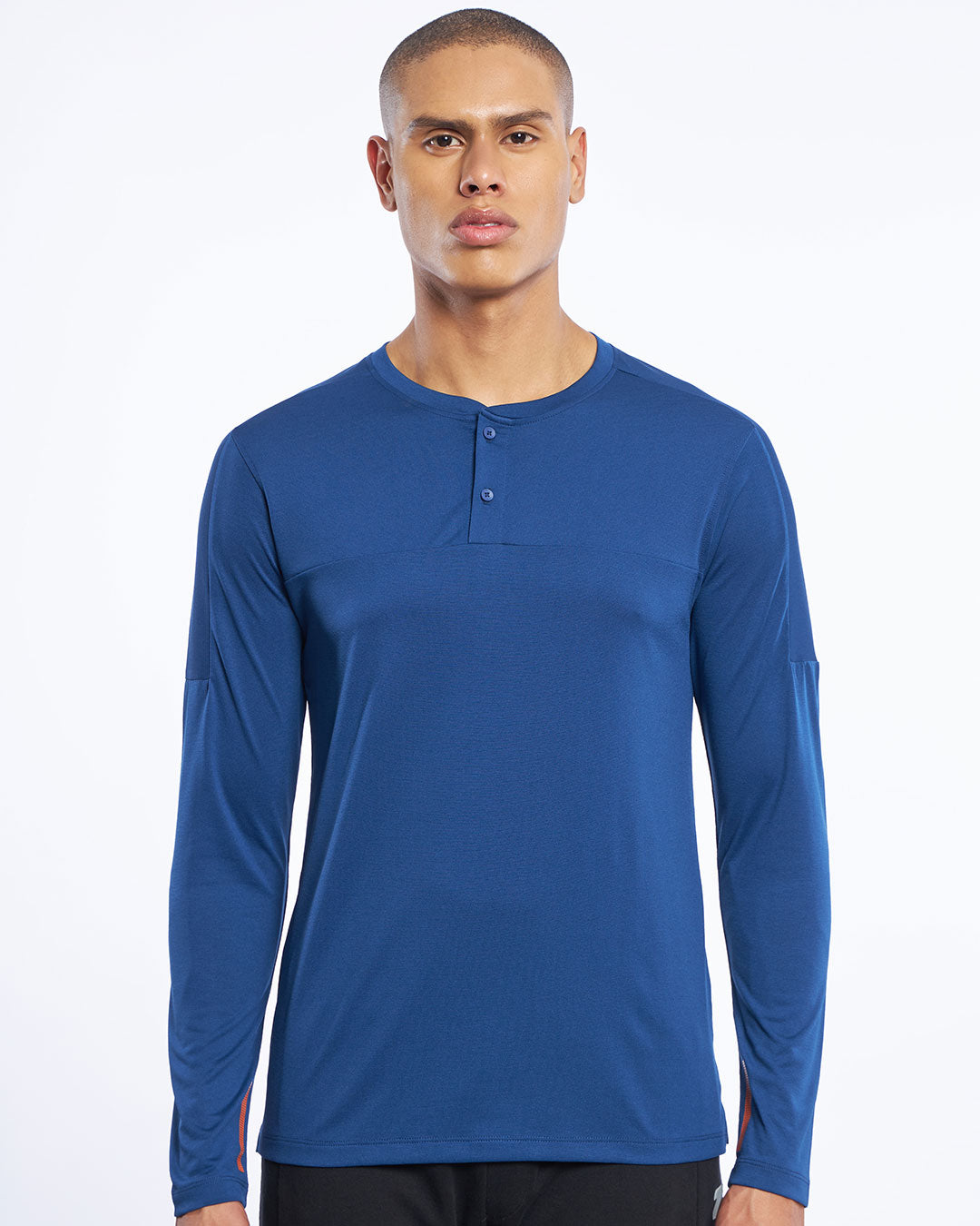 Gym And Running Navy Full Sleeve T-Shirt Anti Microbial Property