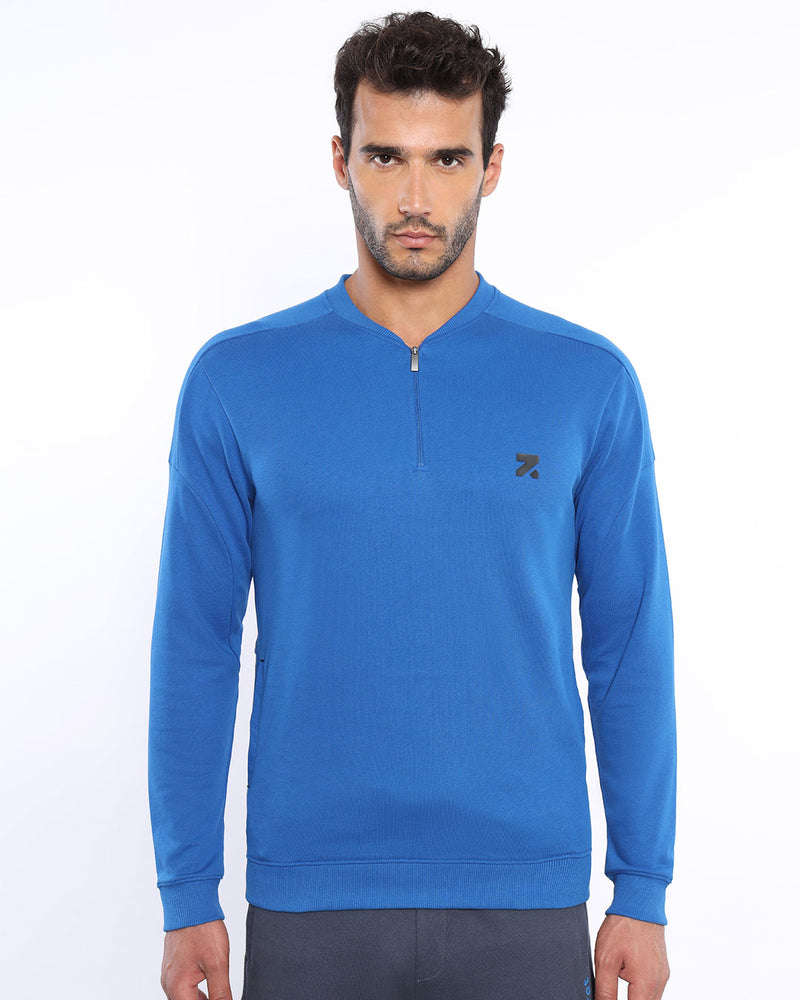SuperCotton Half Zipper Pullovers Classic Blue