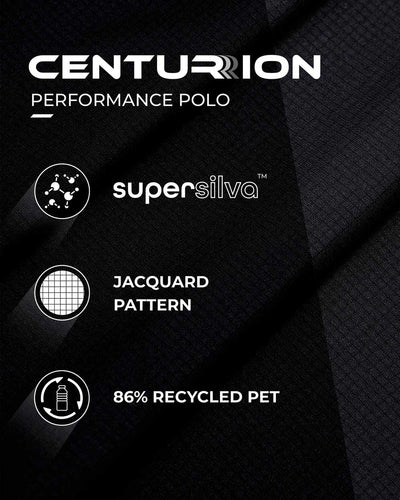 Centurion SuperSilva Polo T-Shirt Black